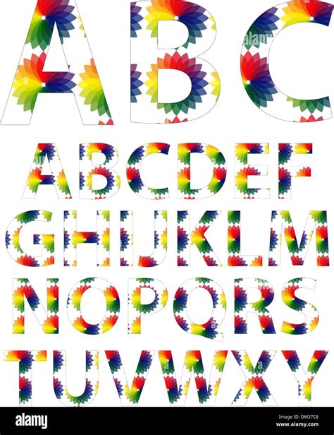 Letters Alphabet Painted By Color Splashes Vector Font By Microvector