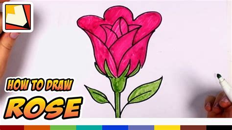 How To Draw A Rose Easy How To Draw An Open Rose This Open Rose
