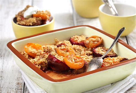 Roasted Stone Fruit With Cookie Crumble Eat Well