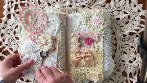 Lace And Doily Journal Fabric Book Fabric Journals Lace Doilies