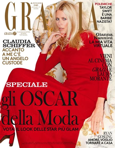 Claudia Schiffer Looks Super Elegant In Grazia Italy