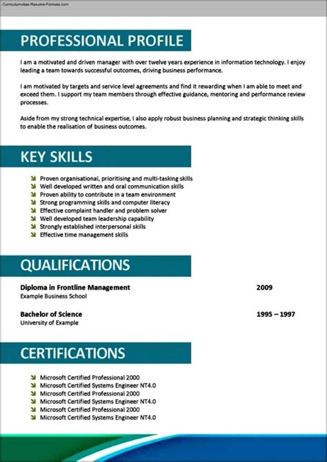 Just download your favorite template and fill in your information. Resume Template Doc | Free Samples , Examples & Format ...