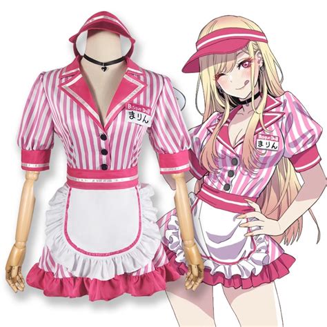 My Dress Up Darling Anime Kitagawa Marin Cosplay Costumes Maid Outfit