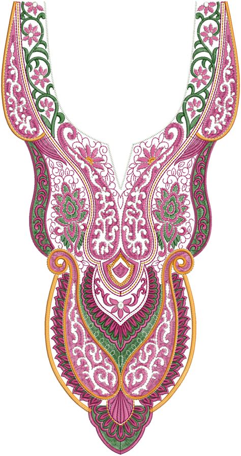 Latest A Z Neck Embroidery Designs ~ Embdesigntube