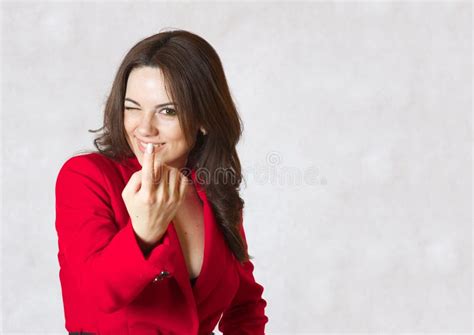 A Young Woman Calls The Interlocutor Stock Image Image Of Beautiful Formal 69156233