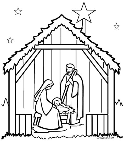Coloring Born Christ Pages Color Christmas Kids Colouring Nativity
