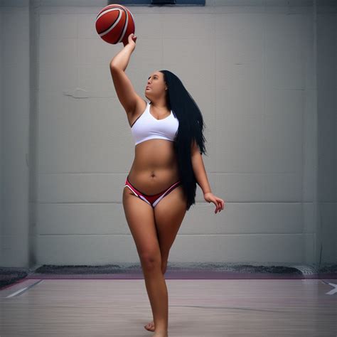 Frank Chough Sexy Curvy Girl In A Bikini Plays Basketball