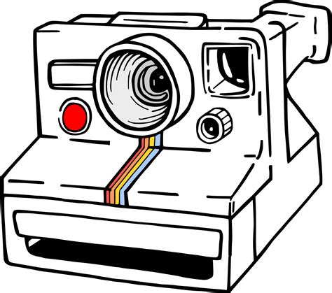 Polaroid Camera Clipart Black And White