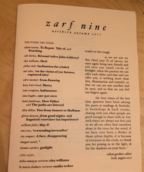 New Zarf Out Today Issue 9 The Fruit Of More Zarf Poetry
