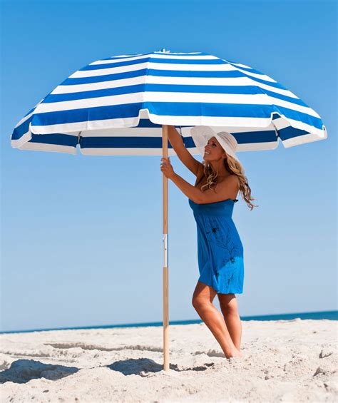 Durable Commercial Beach Umbrellas 75 Diameter Steel Beach Umbrella