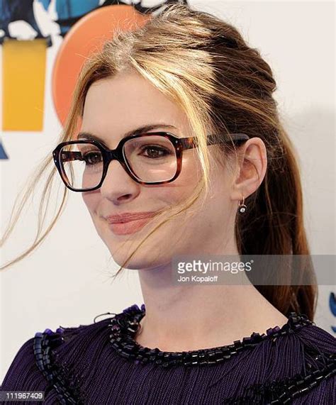 Anne Hathaway Glasses Photos And Premium High Res Pictures Getty Images