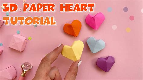 Origami Heart3d Paper Heart ♥️ Youtube