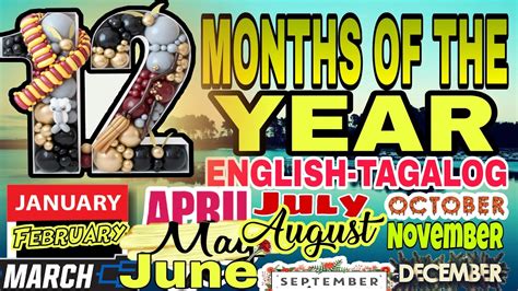 Months Of The Year Mga Buwan Ng Taon English Tagalog