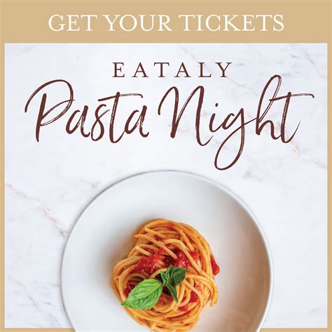 Eataly Pasta Night 600pm 800pm Eataly