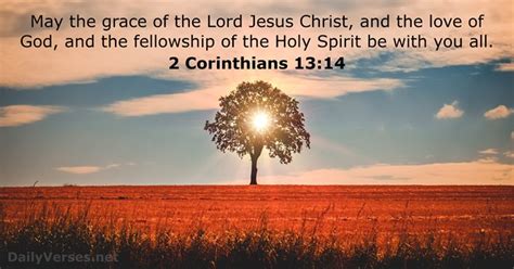 2 Corinthians 13 14 Bible Verse Of The Day DailyVerses Net In 2020