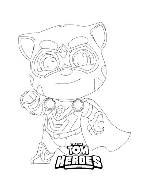 Talking Tom Heroes Coloring Pages Downlo