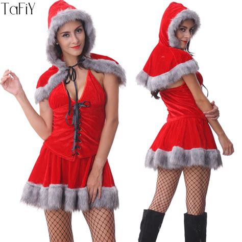 Tafiy Tahun Baru Kedatangan Baru Sexy Natal Kostum Untuk Wanita Red Top