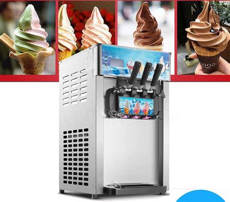 Ice Cream Machine Commercial 1200w Soft Serve Ice Cream Machine Lcd