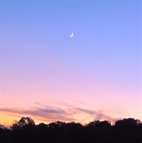 Hd Wallpaper Moon Sunset Moonbeams Crescent Moon Sky Silhouette