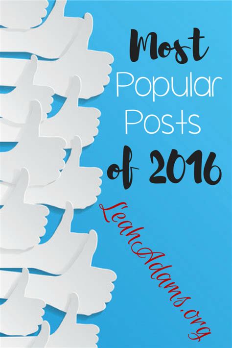 Sharing The Most Popular Posts Of 2016