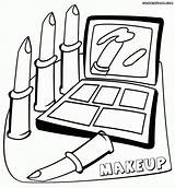 Coloring Makeup Lipstick Kleurplaat sketch template