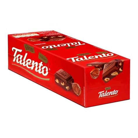 Caixa Chocolate Mini Talento Avelã Com 18 Displays 15 X 25g Garoto