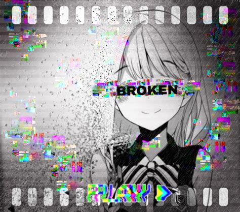 Images Of Aesthetic Anime Girl Glitch Effect
