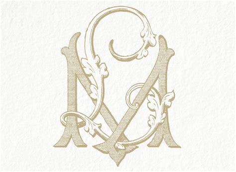A Gorgeous Vintage Style Monogram Designed To Use For A Lifetime Make Your Mark On Paper Items