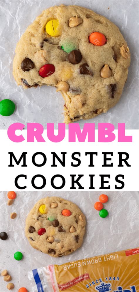 Crumbl Monster Cookie Recipe Mandms Peanut Butter Chips Chocolate