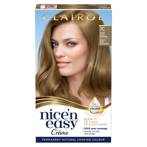 Buy Clairol Nicen Easy Hair Dye 7c Dark Cool Blonde 177ml