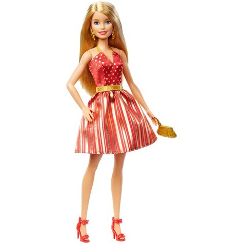 Barbie Holiday Doll with Party Dress & Accessories - Walmart.com ...