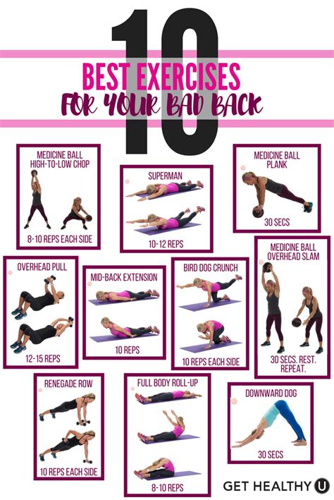 10 Best Exercises For Your Bad Back Exercise For Bad Back Back