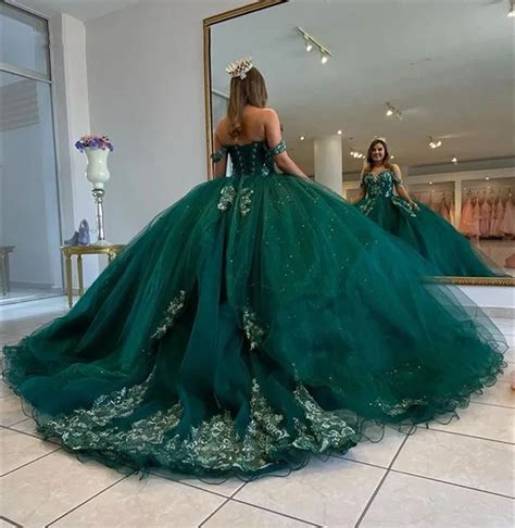 Green Dress Quinceanera Dresses Images 2022