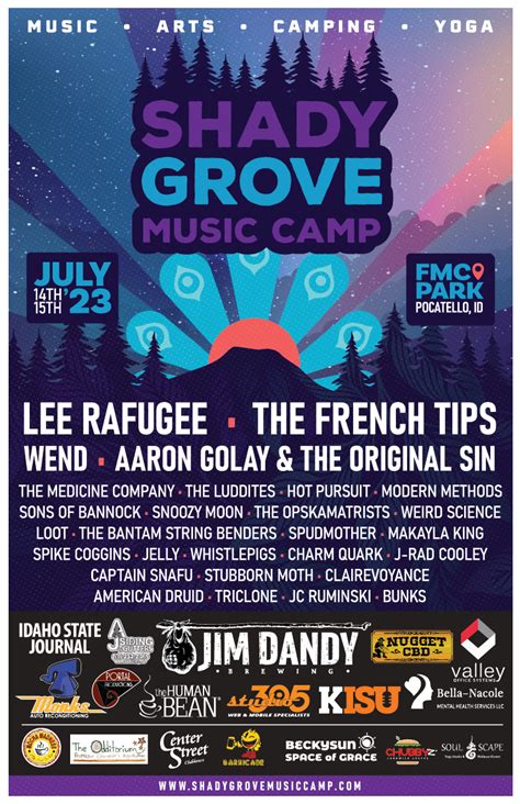 Myidahotix Shady Grove Music Camp 2023