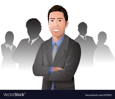 Young Happy Businessman Royalty Free Vector Image
