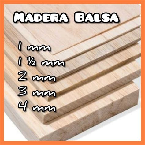 Madera Balsa Plancha 8x90 Cm Varias Espesores