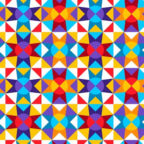 Free Vector Flat Design Colorful Geometric Pattern