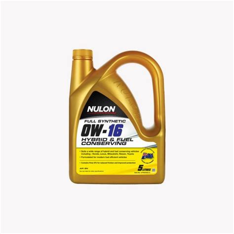 Nulon Full Synthetic Hybrid And Fuel Conserving Engine Oil 0w16 5l
