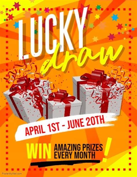 Lucky Draw Flyer Win Exciting Prizes