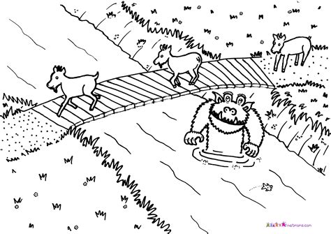 Billy Goats Gruff Coloring Page Lovely Free Printable Colour In Role Three Billy Goats Gruff