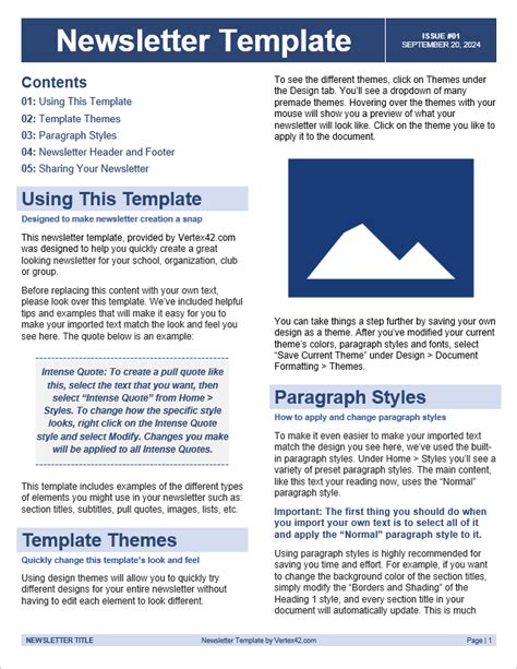 Create Newsletter Template Word For Your Needs