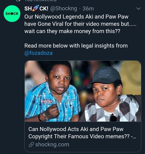 Can Nollywood Acts Aki And Paw Paw Make Money From Their Viral Meme Videos Tvmovies Nigeria