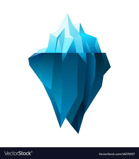 Iceberg On White Royalty Free Vector Image Vectorstock