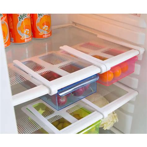 Convenient Slide Fridge Freezer Organizer Refrigerator Storage Rack