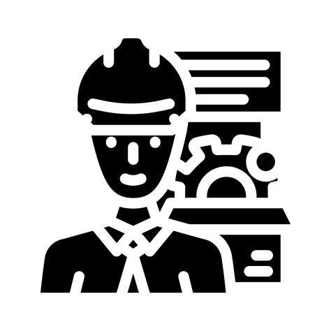 Technical Sales Engineer Worker Glyph Icon Vector Illustration 21752908