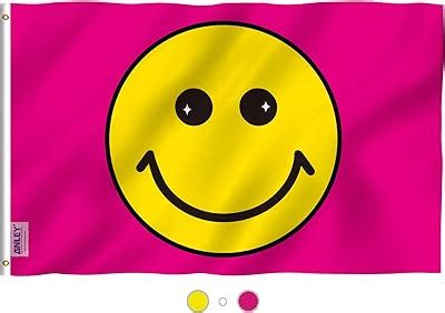 Smiley Face Flag Ft X Ft Amazon Co Uk Garden