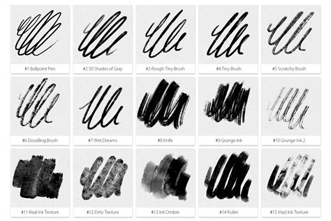 Artstation Free Inktober 2019 Photoshop Brushes Brushes