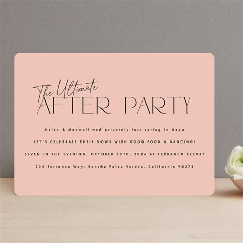 The Ultimate After Party Wedding Invitations By Becky Nimoy Minted