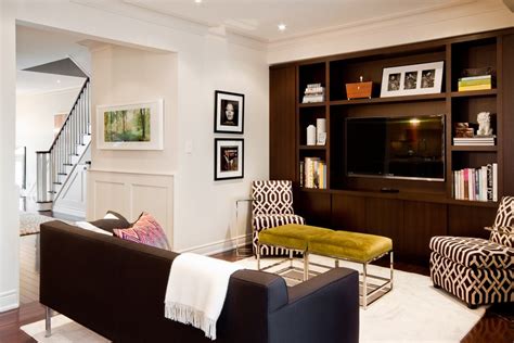 Modern Wall Units Living Room With White Entertainment