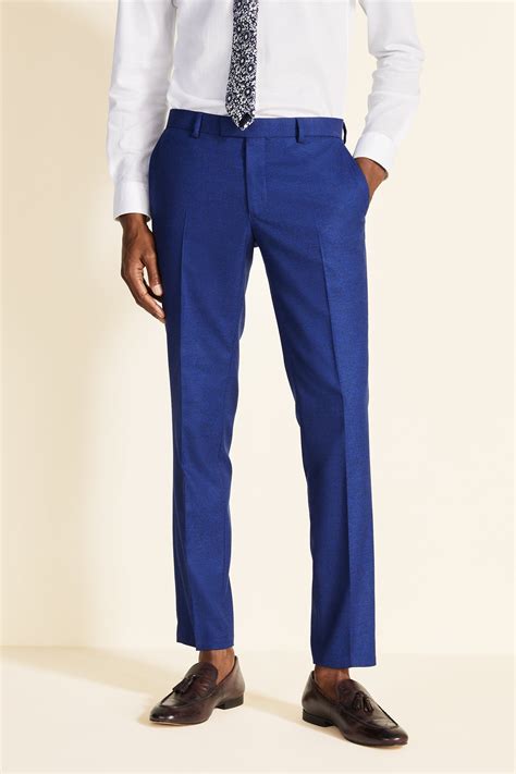 Slim Fit Cobalt Blue Trousers Buy Online At Moss